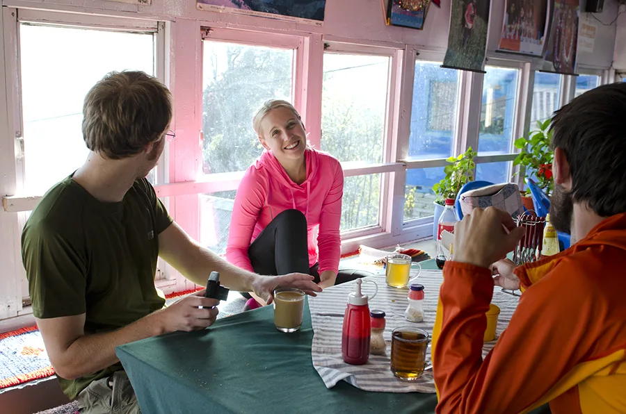 Tea House Trek in Nepal – A Complete Guide for Trekkers/Hikers 2 Tourists enjoying tea house trek in Nepal
