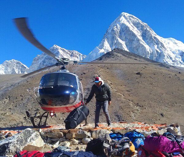 Gorakchep to Lukla Helicopter Flight
