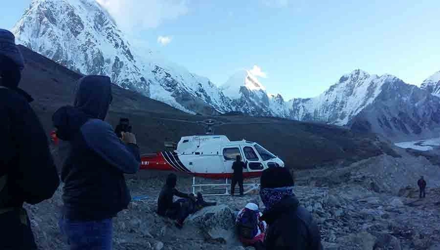 Helicopter flight lukla, Everest Base Camp Trek