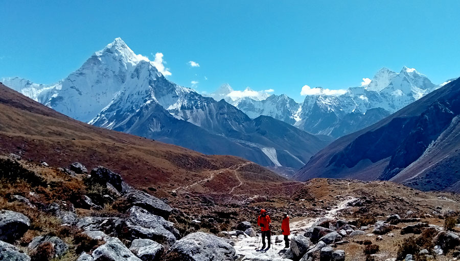 View From Dingboche to Lobuche Trek Everest Region