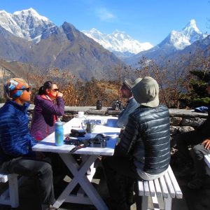 Everest Short Trek - 5 Days 6 Short Everest Trek, View from Everest View Hotel Namche