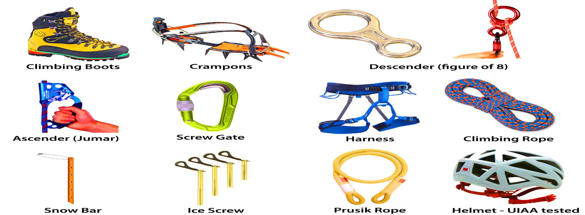 Equipments for Peak Climbing