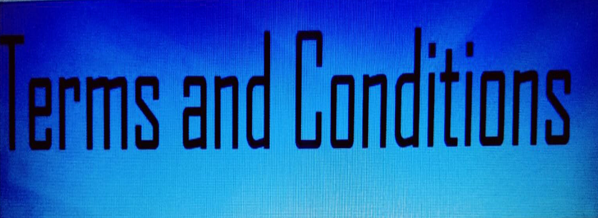 Terms And Conditions