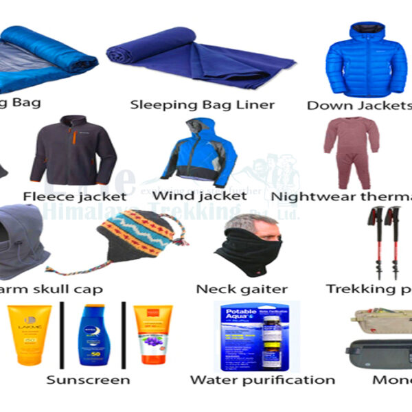 Everest Base Camp trek packing list