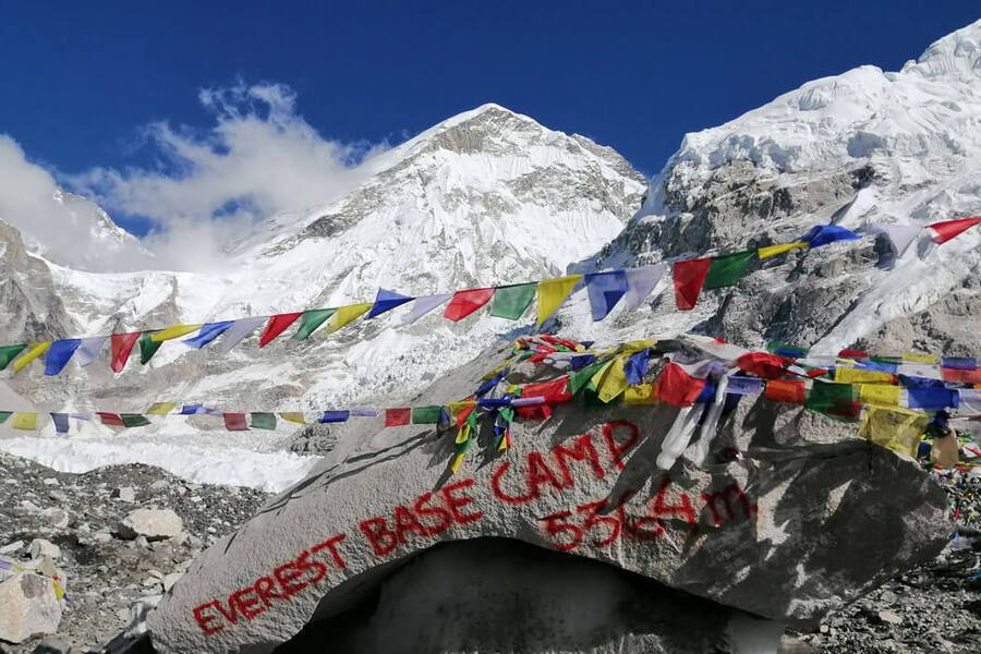 we reach to EBC after long trek