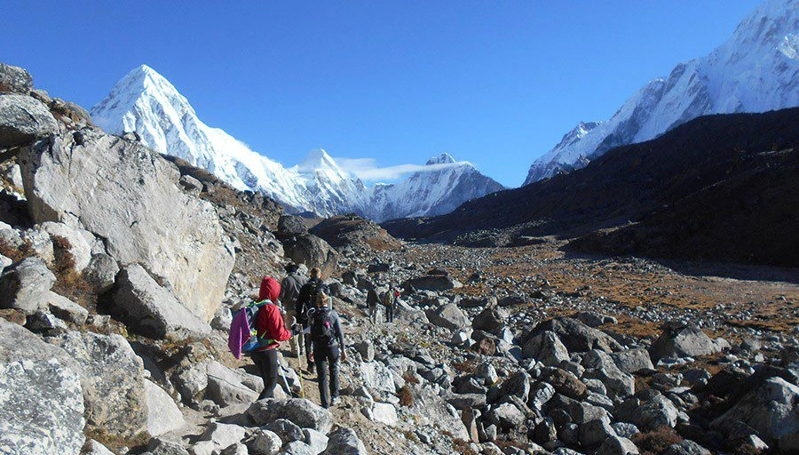 mountain views on trek