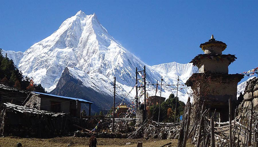 Tsum Valley Heli Return Trek 1 Tsum Valley Trekking Adventure Himalaya panorama