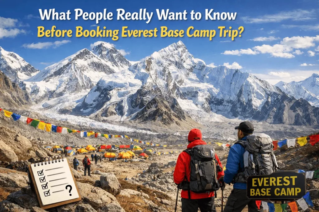 Banner For The Blog Title - What People Really Want To Know Before Booking The Everest Base Camp Trip?