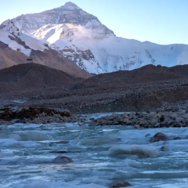 Walungan Beku di Base Camp Everest Tibet