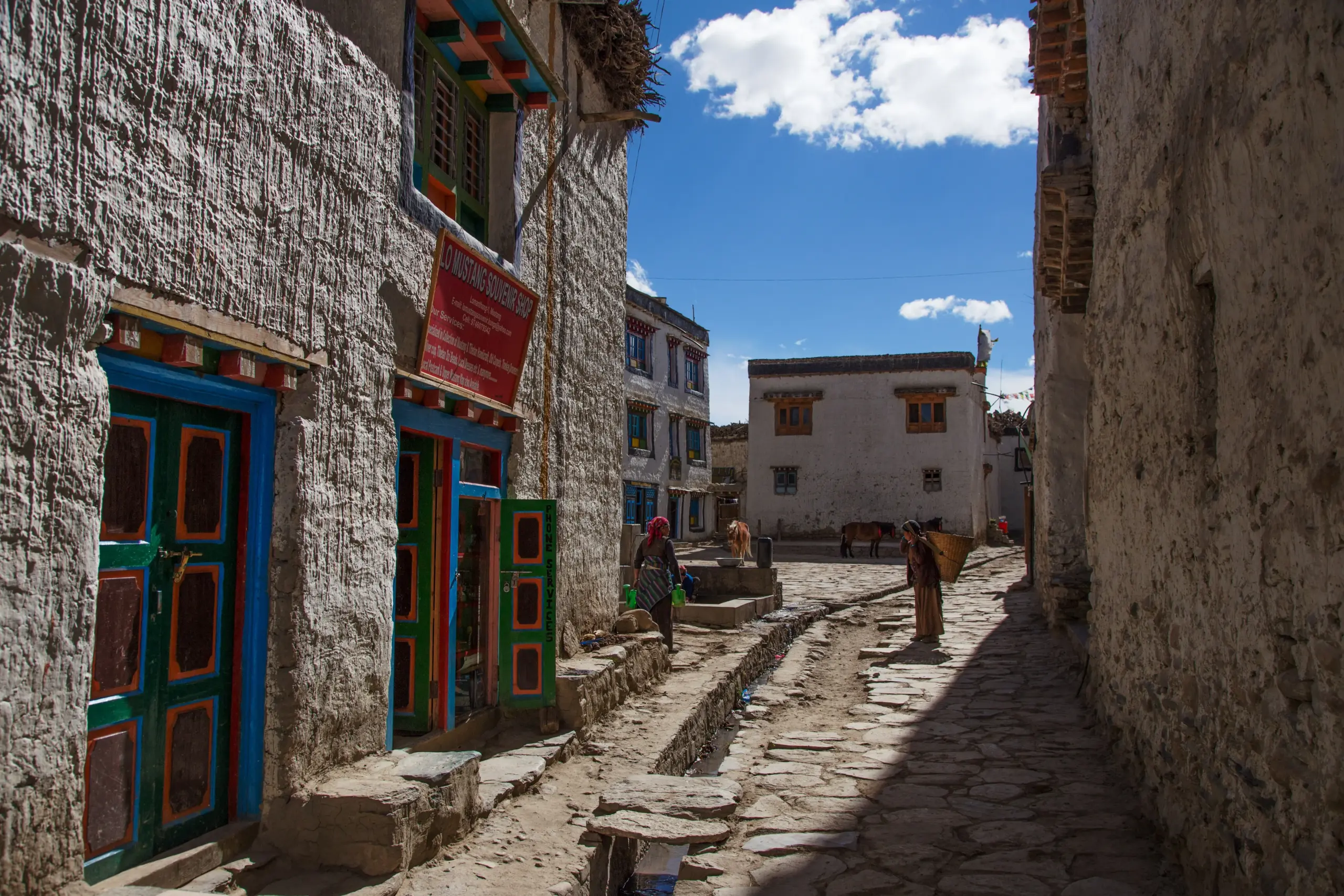 Inside the walled city of Lo Manthang