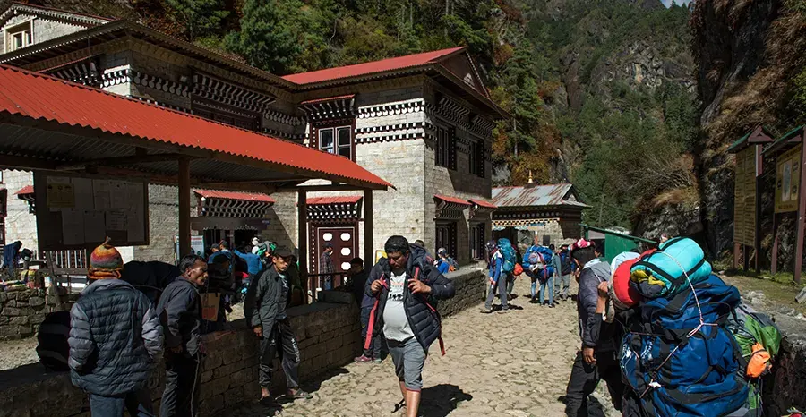 Permit check point for Everest base camp trek for beginners in Monjo