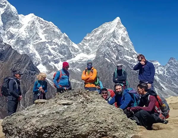Our guests on the way to Lobuche from Thukla