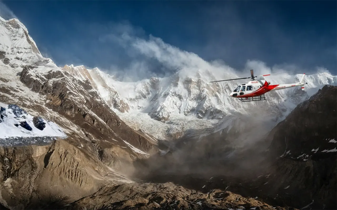 Helicopter Return Trek From Himalayan Base Camps